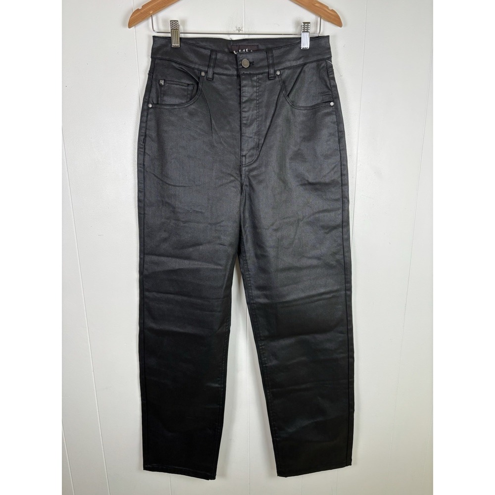Empyre Loose Fit Jeans Womens Size 6 Black Waxed Denim High Rise Jeans - NEW